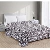 Plazatex Luxurious Ultra Soft Lightweight Chantal Printed Blanket White - 2 of 4