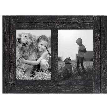 Americanflat Rustic Collage Picture Frame with polished glass - Horizontal and Vertical Formats for Wall and Tabletop