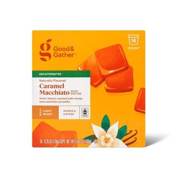 Naturally Flavored Caramel Macchiato Decaf Light Roast Coffee - 16ct Pods - Good & Gather™