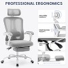 Acekool Mesh Office Chair with Footrest, Ergonomic Desk Chair with Lumbar Support, Adjustable Executive Computer Chair with Wheels (Multiple Colors) - 3 of 4