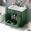 YOOCOZZ Wooden Retro Bathroom Vanity with Ceramic Sink, Storage Cabinet and Drawers - 3 of 4