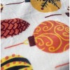 Home Mart Goods White Orange Christmas Holiday Plush Soft Throw Blanket - 2 of 4