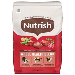 Nutrish Whole Health Blend Real Beef, Pea & Brown Rice Recipe Dry Dog Food - 1 of 4
