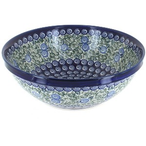 Blue Rose Polish Pottery 851 Zaklady Large Serving Bowl - 1 of 1