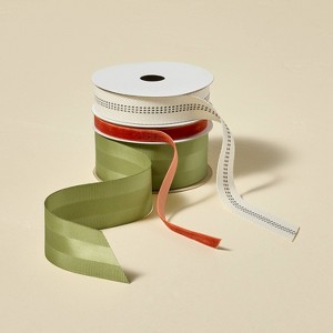 3pk Ribbon Set Green/Red/White - Hearth & Hand™ with Magnolia - 1 of 3