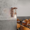 YIYIBYUS Industrial Vintage Wooden Farmhouse Simple Wall Sconce, Brown - 3 of 4
