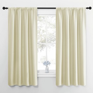 NICETOWN Blackout Curtains Rod Pocket Thermal Insulated Privacy Drapes (2 Panels) - 1 of 4