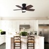 TOBILI Hot sales 32 Inch Modern Black Ceiling Fan With Light 3 Solid Wood Blades - 2 of 4