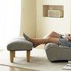 Foot Stool, Small Footrest Ottoman, Linen Fabric Home Bedroom Stool With Elastic Cushion Foam, Extra Seating For Living Room Bedroom - 2 of 4