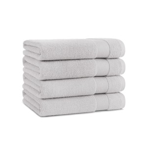 Host & Home Cotton Luxury Bath Towels (4 Pack), 27x54, Quick-Drying, Dobby Border - 1 of 4