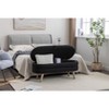 CAVINAS Storage Bench Velvet Accent Stools with Wood Legs for Bedroom and Entryway - 3 of 4