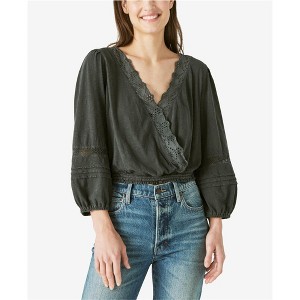 Lucky Brand Womens Eyelet Peplum Blouse - 1 of 1