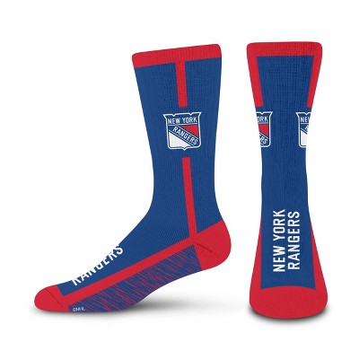 NHL New York Rangers Rise Up Crew Socks - Large