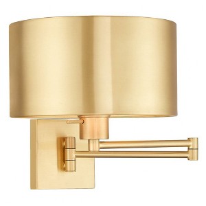 Livex Lighting 1 - Light Wall Light in  Satin Brass - 1 of 4