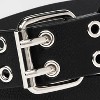 Girls' Belt with Silver Grommets - art class™ Black - 3 of 3