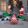 5 Ft. 6" Airblown Inflatable Animated Santa & Reindeer on a Teeter Totter Christmas Outdoor Yard Decoration - 2 of 2