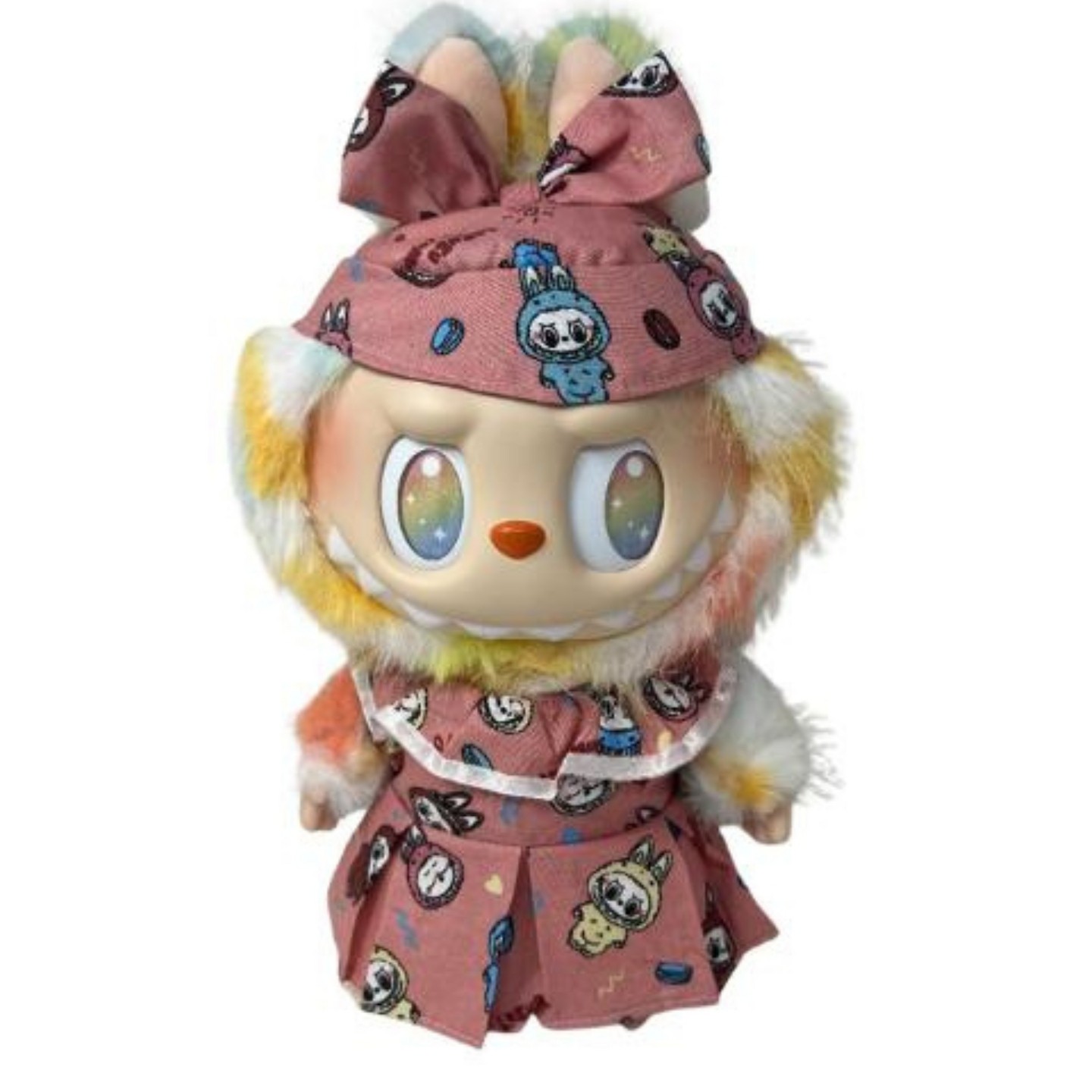 Детские куклы Doll Clothes Superstore Monster Doll Print Dress and Matching Ear Opening Hat for 37 cm Collectible Monster Dolls — фото 2