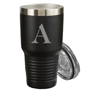Personalization Mall Vacuum Insulated Stainless Steel Tumbler, Black, 30 oz. - 1 of 1