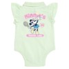 Disney Baby Girls Bodysuit and Chambray Pleated Skirt Outfit Set Newborn to Infant - 4 of 4