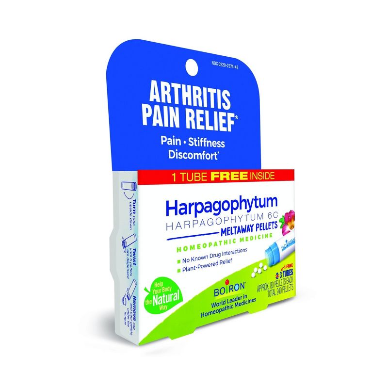 Boiron Harpagophytum 6C 3 MDT Homeopathic Medicine For Arthritis Pain Relief  -  3 Tubes Box, 4 of 5
