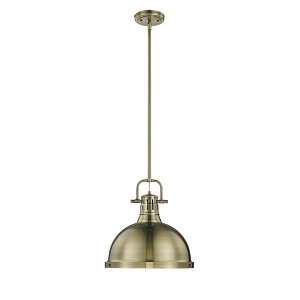Golden Lighting Duncan 1 Light Pendant with Rod - 1 of 1