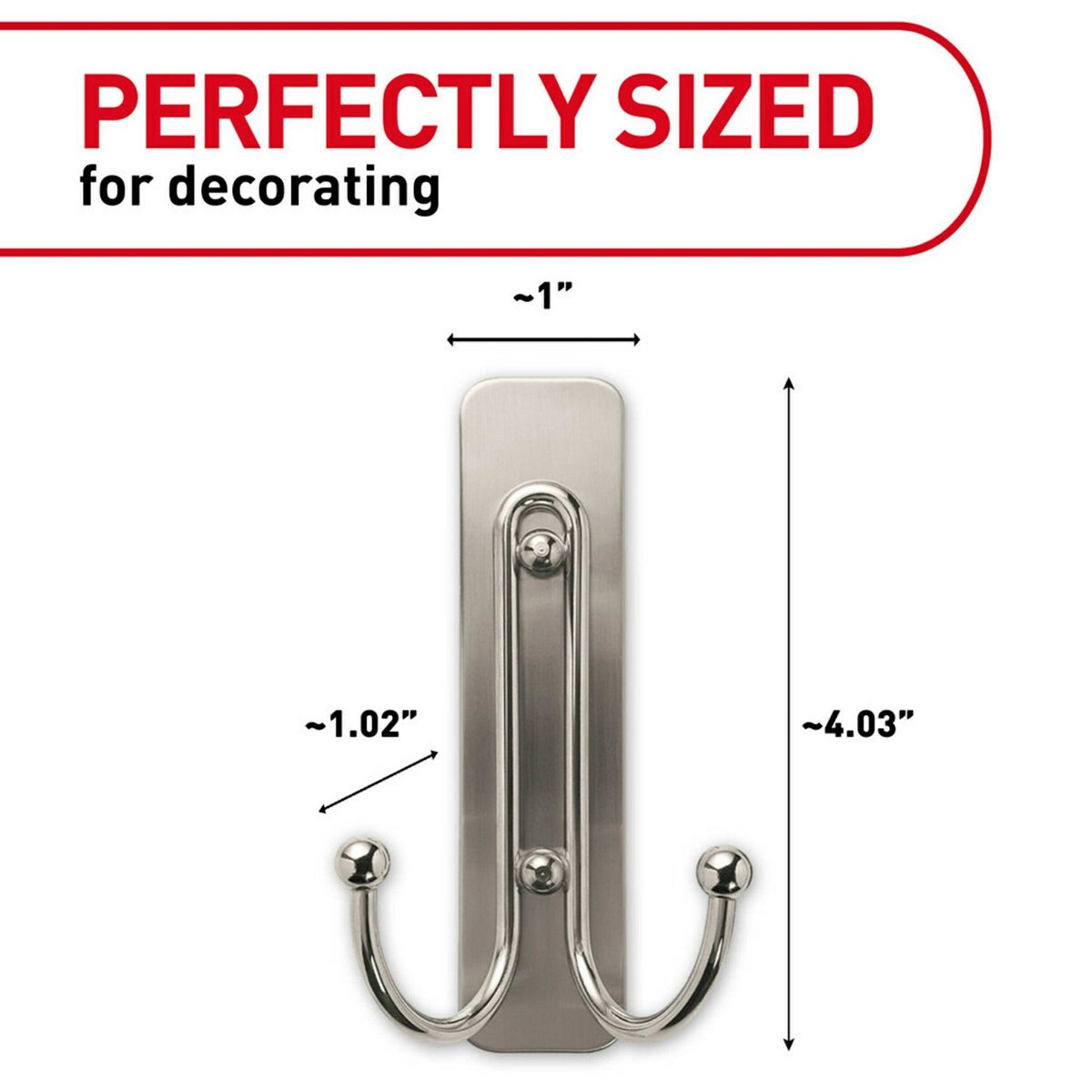Command Large Sized Double Decorative Hooks - thumbnail 2