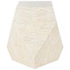 Lea Mosaic Geometric Side Table - Multi/Light Beige - Safavieh. - 3 of 4