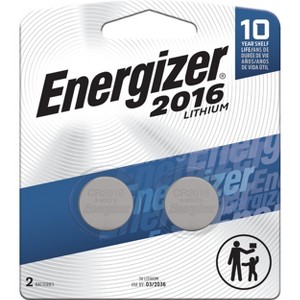 Energizer 2016 Batteries 2pk - Lithium Coin Battery - 1 of 4