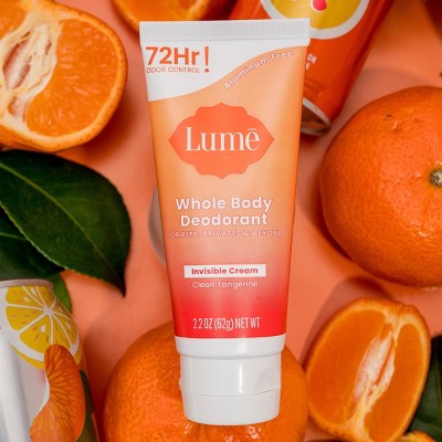 Lume Whole Body Women&#8217;s Deodorant - Invisible Cream Tube - Aluminum Free - Clean Tangerine Scent - 2.2oz_7