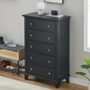 Tall 5-Drawer Bedroom Dresser: Modern Grey Chest with Metal Handles, Multi-Purpose Clothes Organizer & Accent Storage for Closet, Living Room - 2 of 4