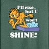 Women's - Garfield - Rise But Won't Shine Lightweight French Terry Wide Neck Long Sleeve Shirt - 2 of 4