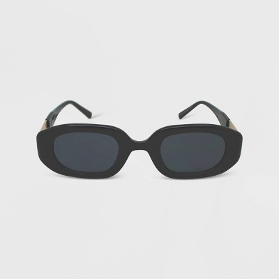 Women's Solid Metal Oversized Square Sunglasses - Wild Fable™ Black