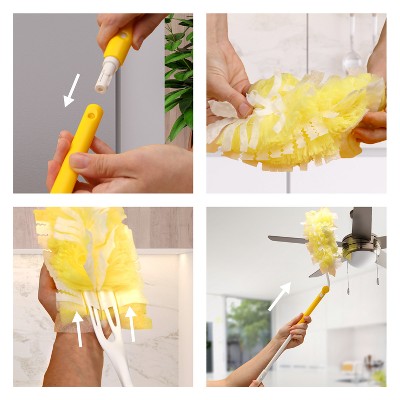 Swiffer Heavy Duty 6ft Extendable Yellow Microfiber Duster Kit