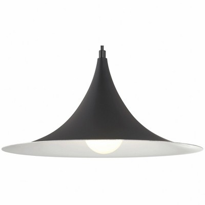 Costa Matte Black and White Steel LED Pendant Light