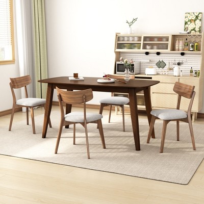 5-Piece Dining Set with Kitchen Table and 4 Upholstered Chairs