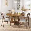 Coucheta 47 inch Round Dining Table Farmhouse for 4-6 People, Large Rustic Table for Home Dining Room or Living Room - 2 of 4