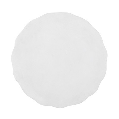 Antique White Lightweight Concrete Cylindrical Side Table