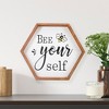 Northlight Wooden Framed "Bee Yourself" Metal Sign Spring Wall or Table Decoration - 16" - 2 of 4