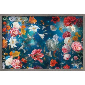 Trends International Reinders: Flowers - Universal Flowers Framed Wall Poster Prints Barnwood Framed Version 14.725" x 22.375" - 1 of 4