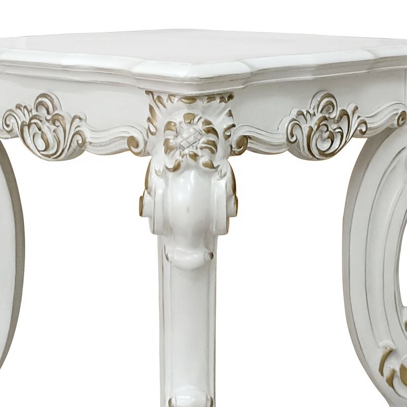 26&#34; Vendome Accent Table Antique Pearl Finish - Acme Furniture, 2 of 6