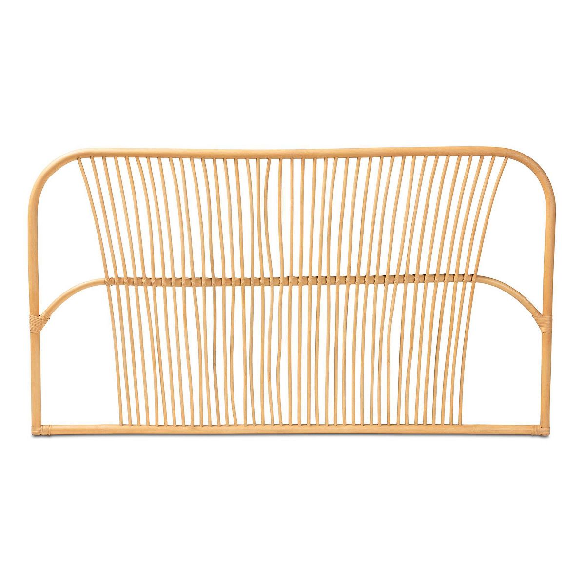 Queen Laina Rattan Wall Mount Headboard Natural/Brown - bali & pari - thumbnail 3