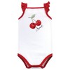 Hudson Baby Infant Girls Cotton Bodysuits and Rompers, 8-Piece, Cherries - 2 of 2