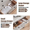 SinCiDo 7 Drawers Farmhouse Dresser & TV Stand, Rustic Wood Storage Cabinet for Bedroom, Living Room, Hallway Organization, Antique Brush White - 3 of 4