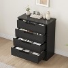 Modern 4 Drawer Dresser with Embedded Handles,  Smooth Gliding Drawers & Anti-Tip Design, Wooden Storage Chest for Nursery, Bedroom, Living Room - 4 of 4