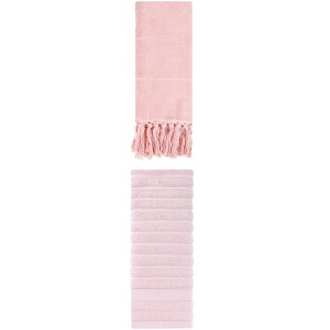REGALWOVEN 2 Packs Solid Absorbent Soft Cotton Hand Towels 14" x 30" - 1 of 4