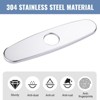 WOWOW 10-Inch Curved Faucet Deck Plate – Stainless Steel Escutcheon Cover - 3 of 4