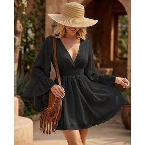 beyonce black leather dress With The Flow Mini Dress Ivory/Black / XS main image 0