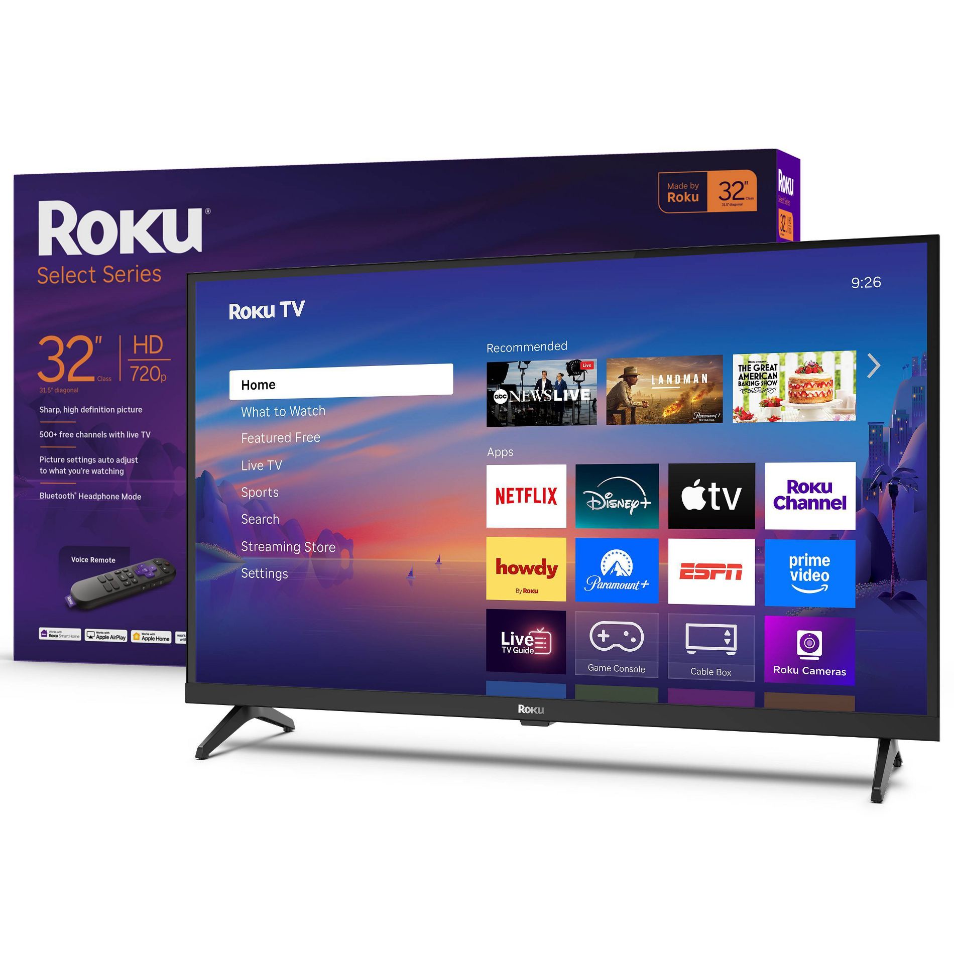 Roku 32" Select Series 720p HD Smart Roku TV with Roku TV Remote