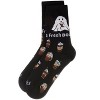 Memoi Women's Fresh Boo Holiday Crew Socks Black 9-11 - 3 of 3
