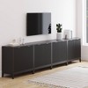 Nathan James Set of 4 Jasper Wood Fluted Console Table with Doors - 2 of 4
